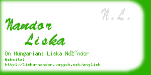 nandor liska business card